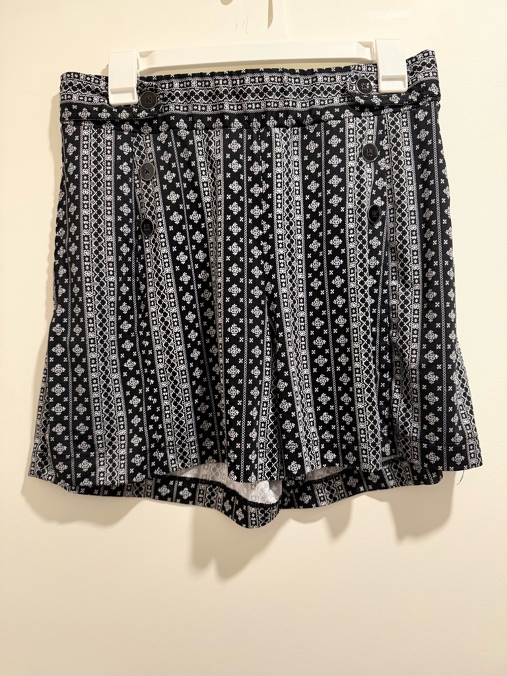 Black & White High-Waisted Shorts